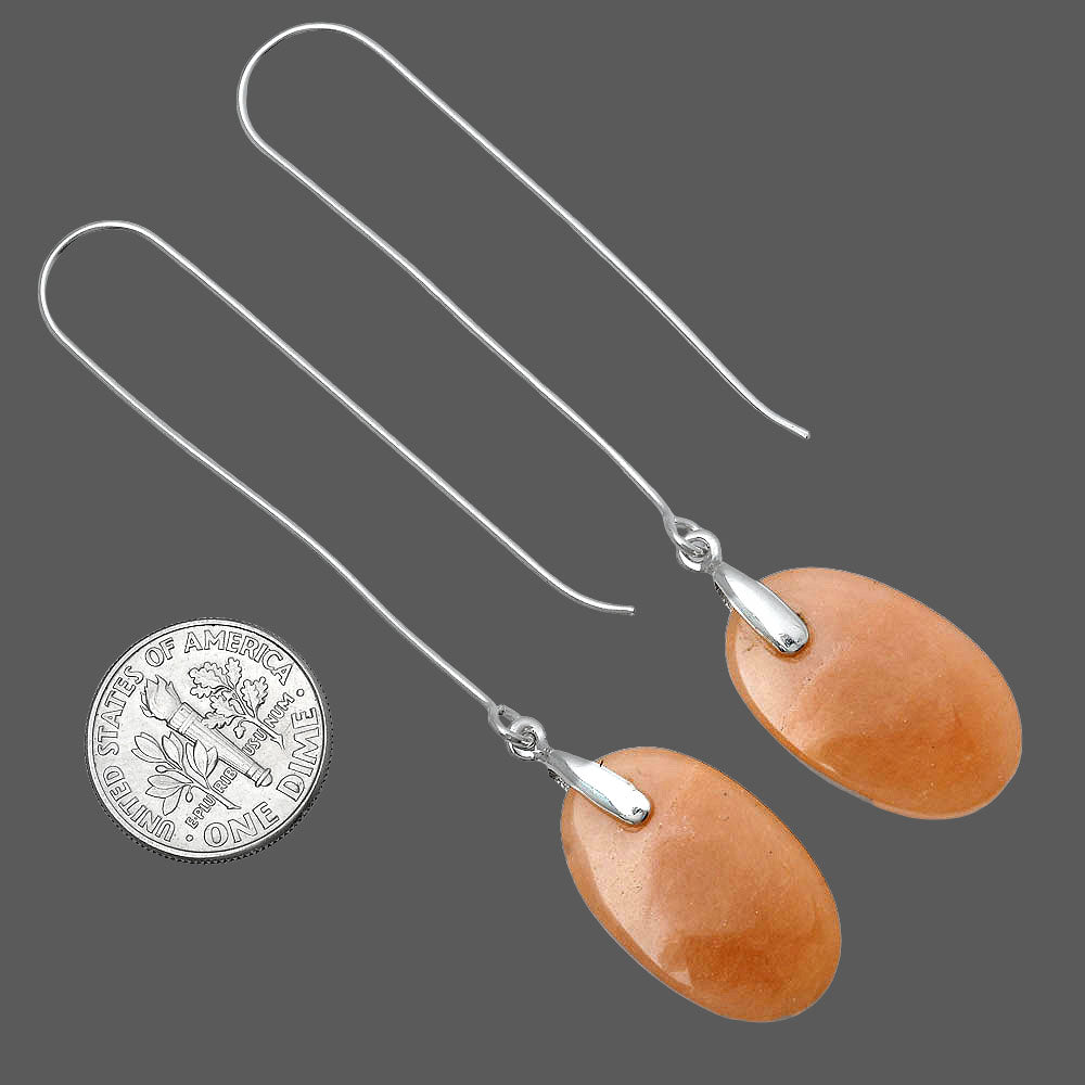Natural Orange Aventurine Earrings E-1089 SDE82830-2