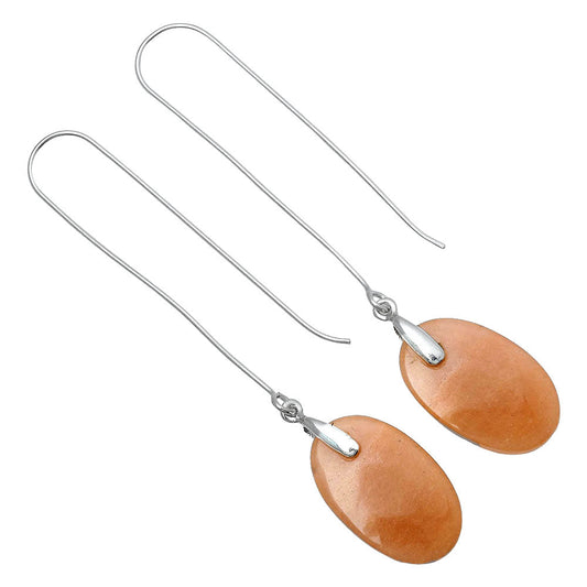 Natural Orange Aventurine Earrings E-1089 SDE82830-1
