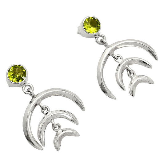 Natural Peridot Earrings E-1249 SDE84353-1