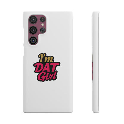 I'm DAT Girl Phone Case — Bold Pink & Gold Snap Case