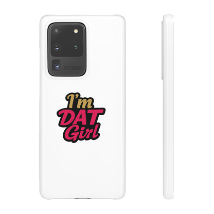 I'm DAT Girl Phone Case — Bold Pink & Gold Snap Case