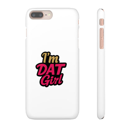 I'm DAT Girl Phone Case — Bold Pink & Gold Snap Case