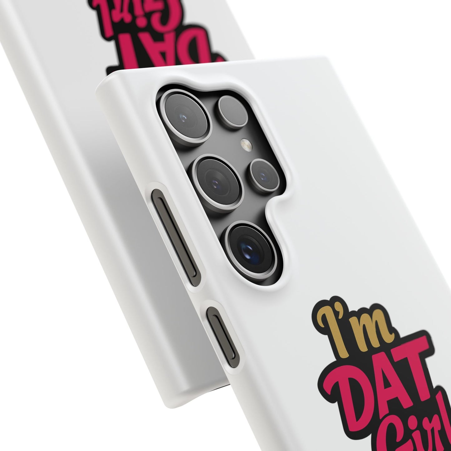 I'm DAT Girl Phone Case — Bold Pink & Gold Snap Case