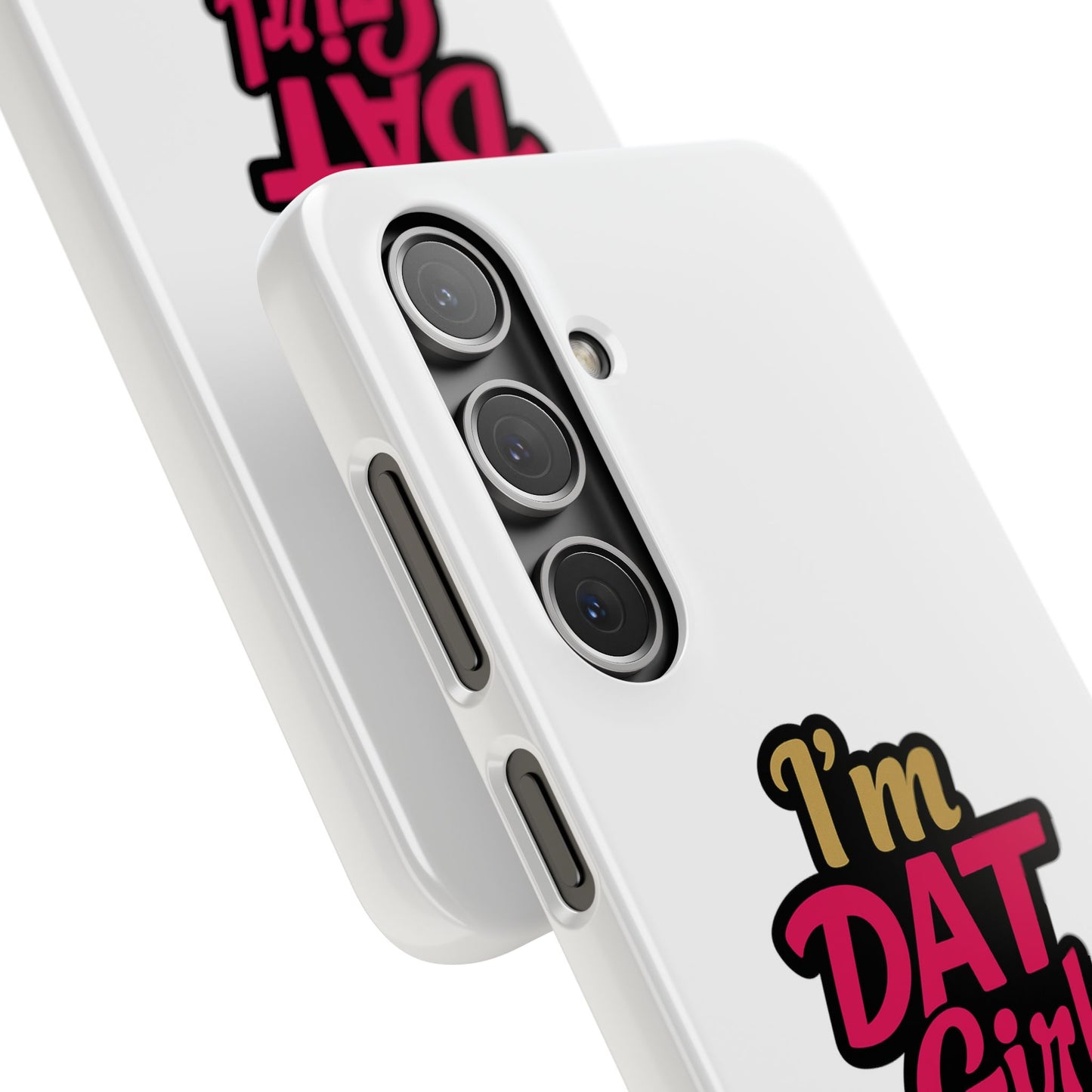 I'm DAT Girl Phone Case — Bold Pink & Gold Snap Case