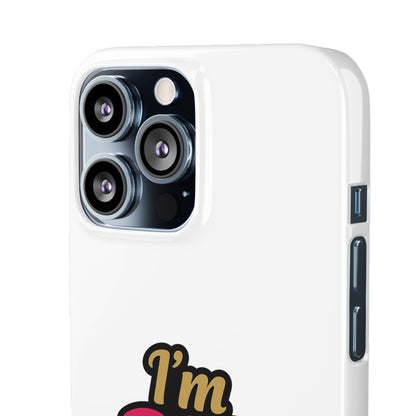 I'm DAT Girl Phone Case — Bold Pink & Gold Snap Case
