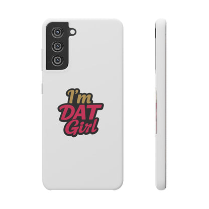 I'm DAT Girl Phone Case — Bold Pink & Gold Snap Case