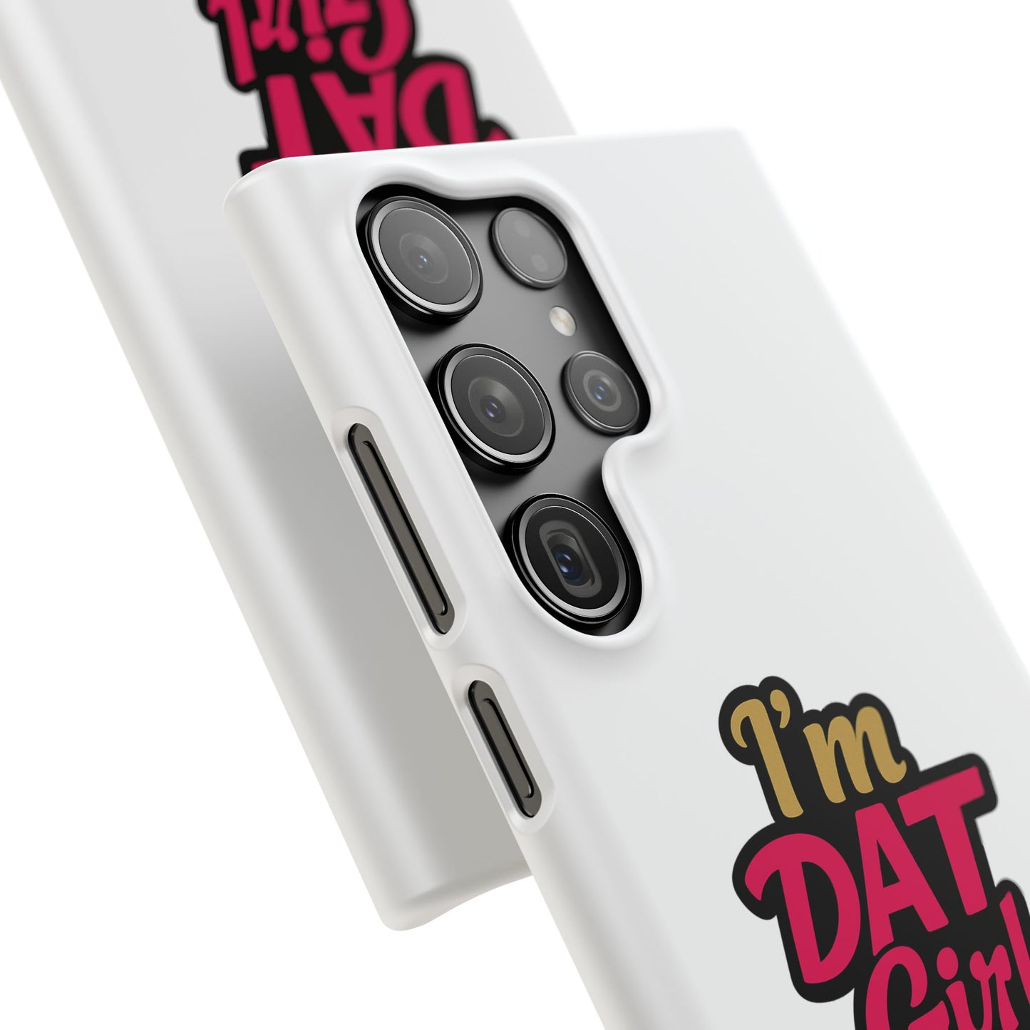 I'm DAT Girl Phone Case — Bold Pink & Gold Snap Case