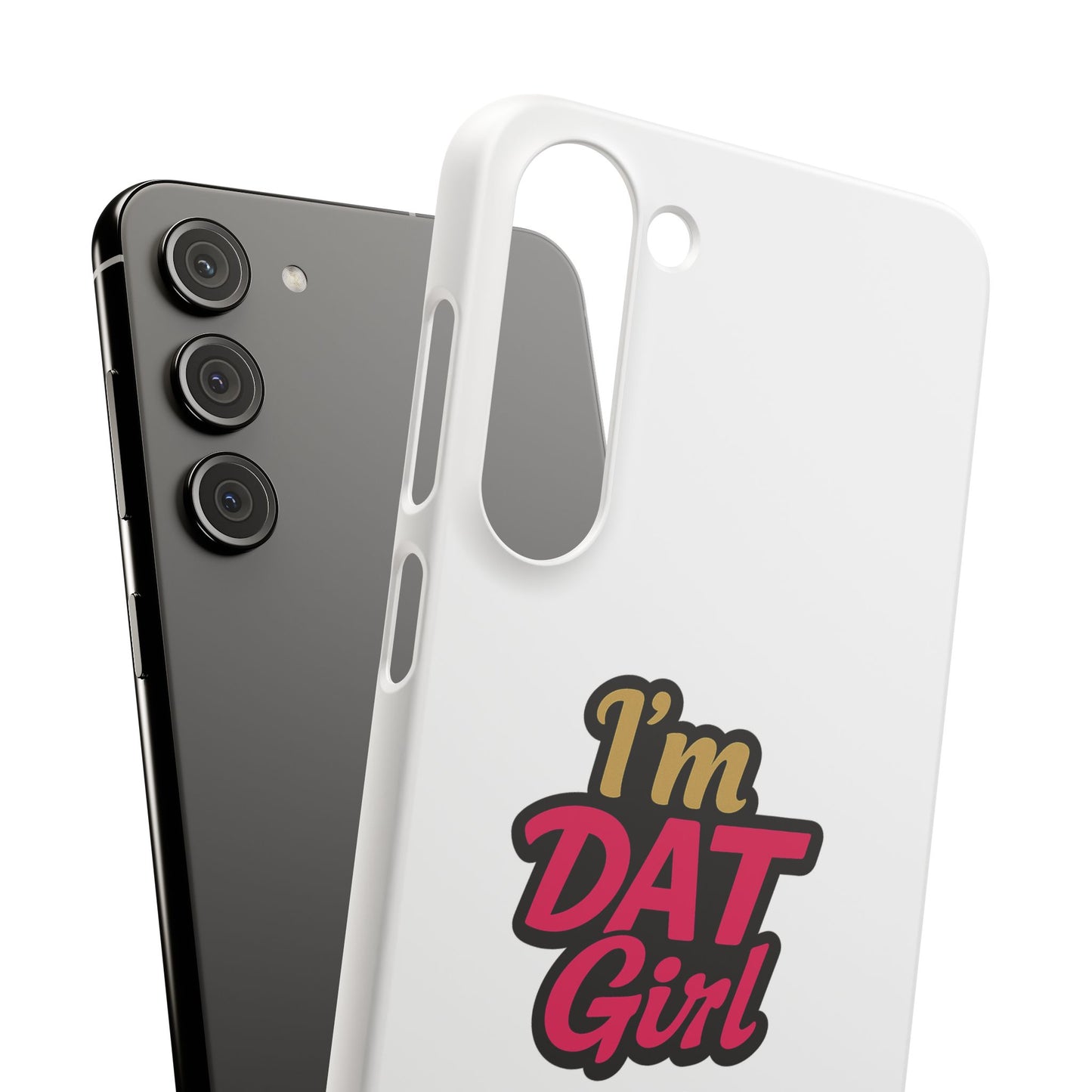 I'm DAT Girl Phone Case — Bold Pink & Gold Snap Case
