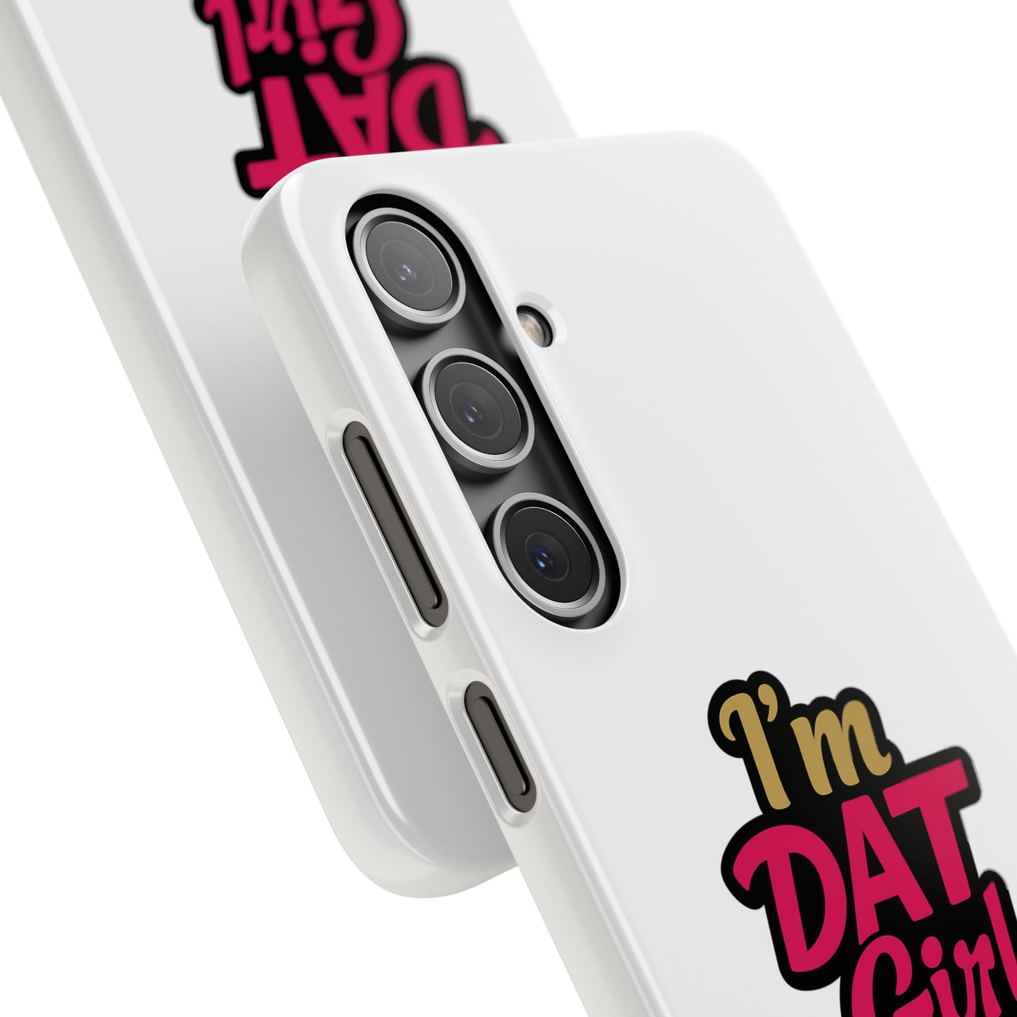 I'm DAT Girl Phone Case — Bold Pink & Gold Snap Case