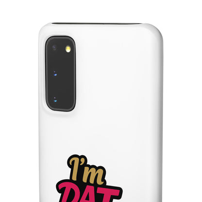 I'm DAT Girl Phone Case — Bold Pink & Gold Snap Case
