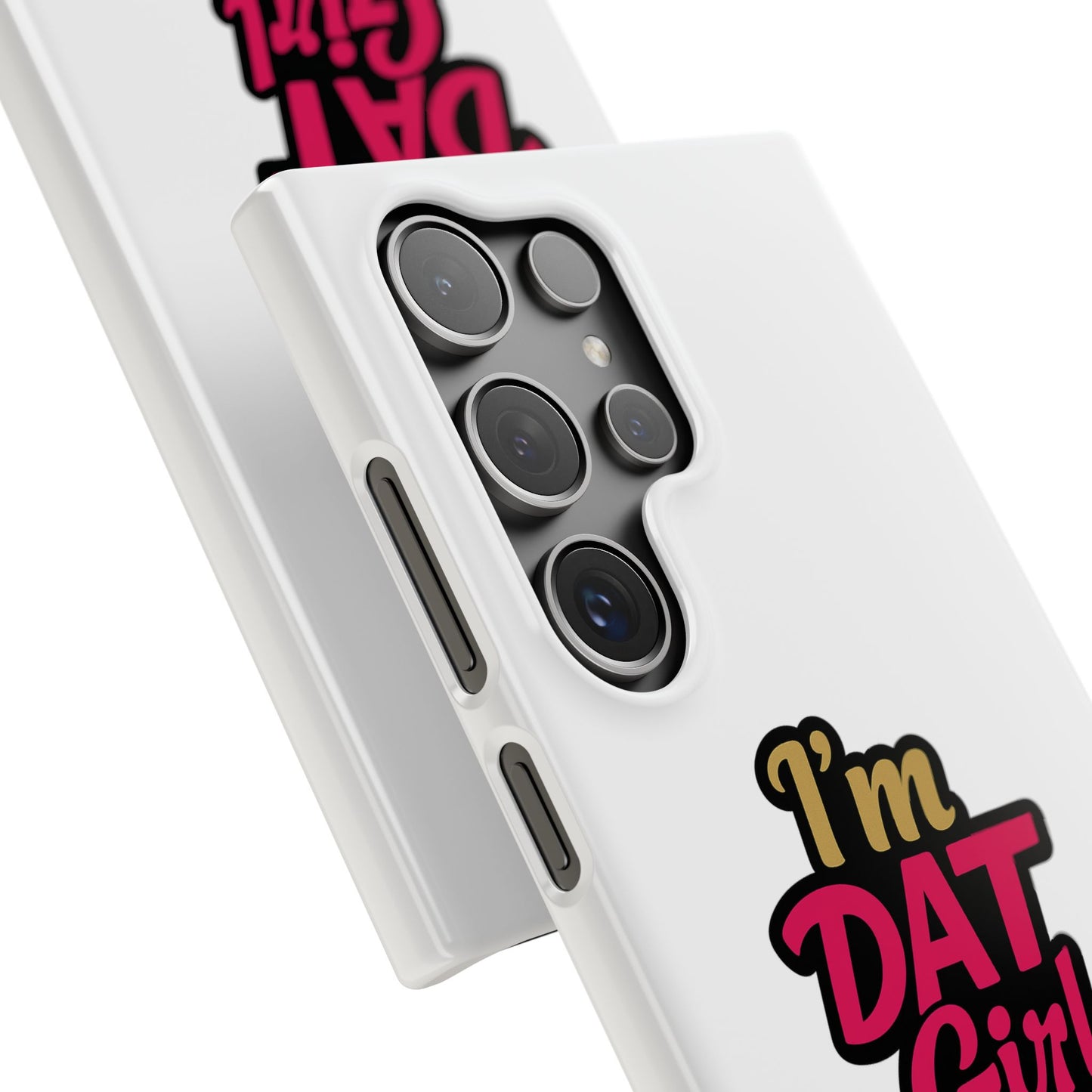 I'm DAT Girl Phone Case — Bold Pink & Gold Snap Case