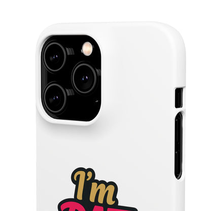 I'm DAT Girl Phone Case — Bold Pink & Gold Snap Case