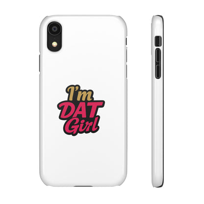 I'm DAT Girl Phone Case — Bold Pink & Gold Snap Case