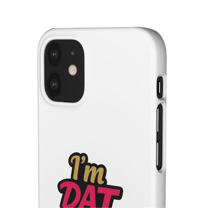 I'm DAT Girl Phone Case — Bold Pink & Gold Snap Case