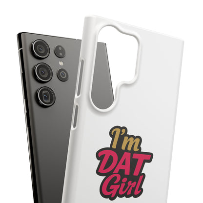 I'm DAT Girl Phone Case — Bold Pink & Gold Snap Case