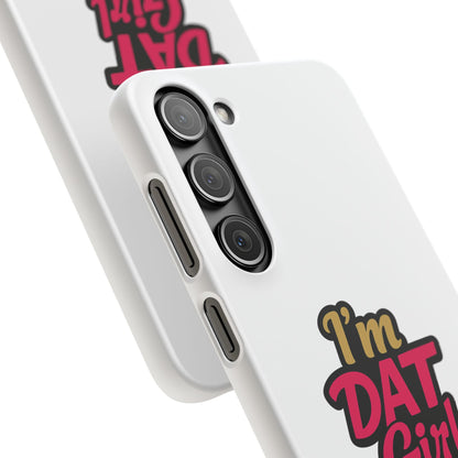 I'm DAT Girl Phone Case — Bold Pink & Gold Snap Case