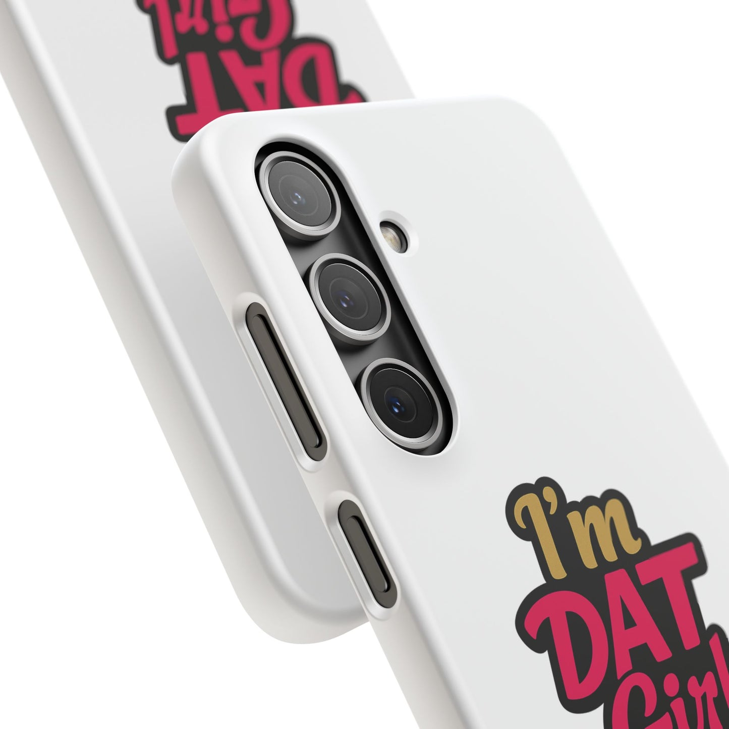 I'm DAT Girl Phone Case — Bold Pink & Gold Snap Case