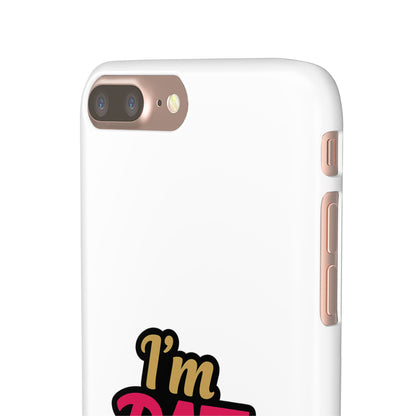 I'm DAT Girl Phone Case — Bold Pink & Gold Snap Case