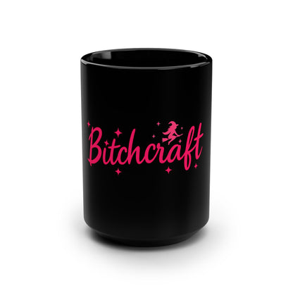 Bitchcraft Black 15oz Mug — Cute Witch Coffee Cup