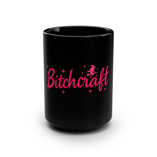Bitchcraft Black 15oz Mug — Cute Witch Coffee Cup