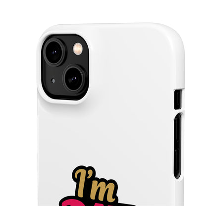 I'm DAT Girl Phone Case — Bold Pink & Gold Snap Case