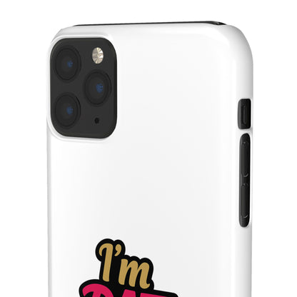 I'm DAT Girl Phone Case — Bold Pink & Gold Snap Case