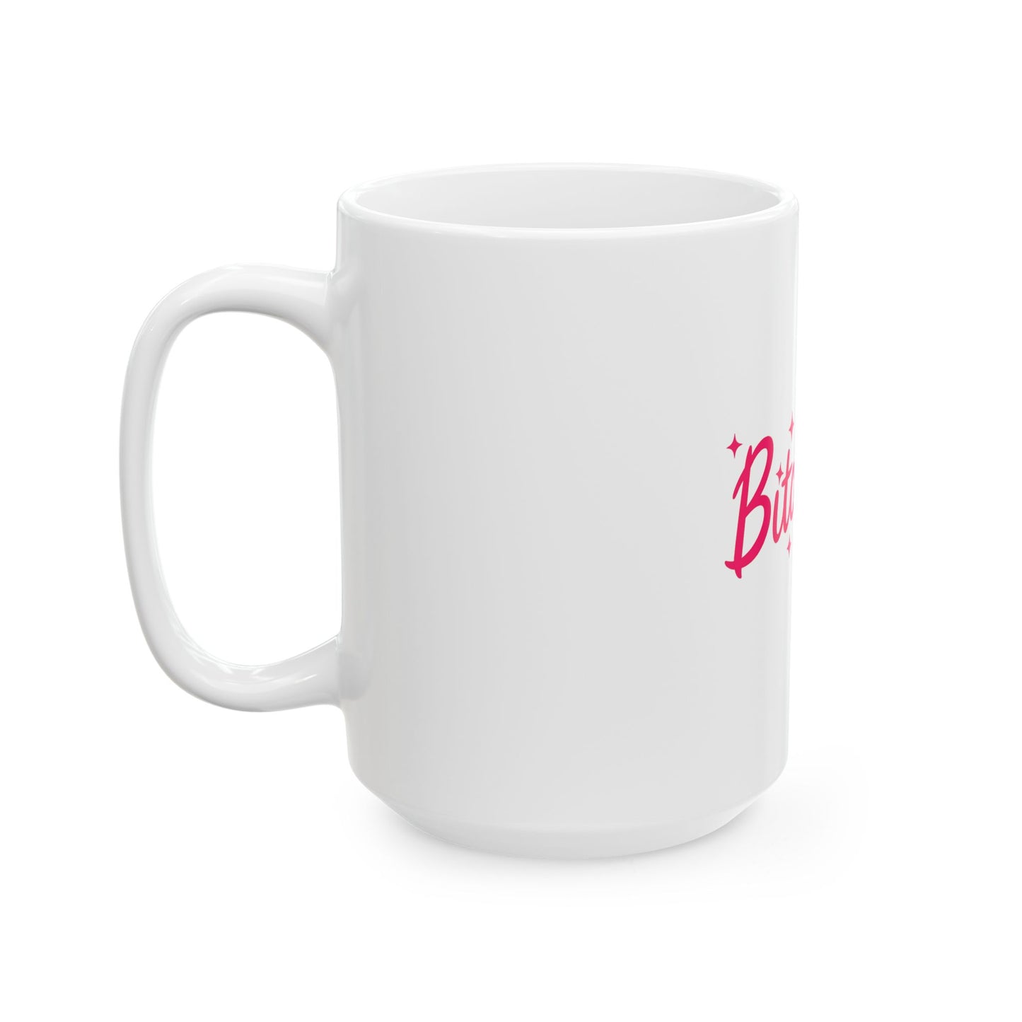 Bitchcraft Ceramic Mug — Pink Witchy Script Coffee Cup (11oz & 15oz)