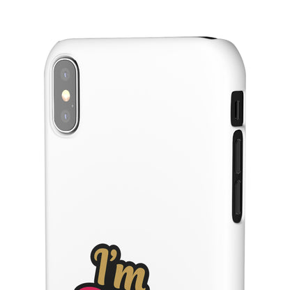 I'm DAT Girl Phone Case — Bold Pink & Gold Snap Case