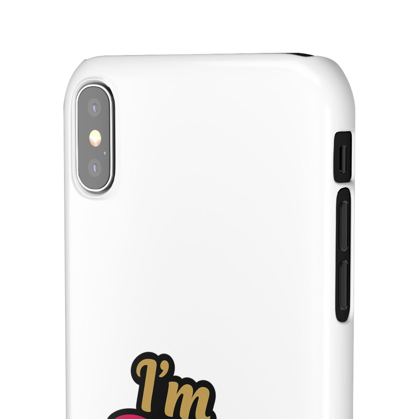 I'm DAT Girl Phone Case — Bold Pink & Gold Snap Case