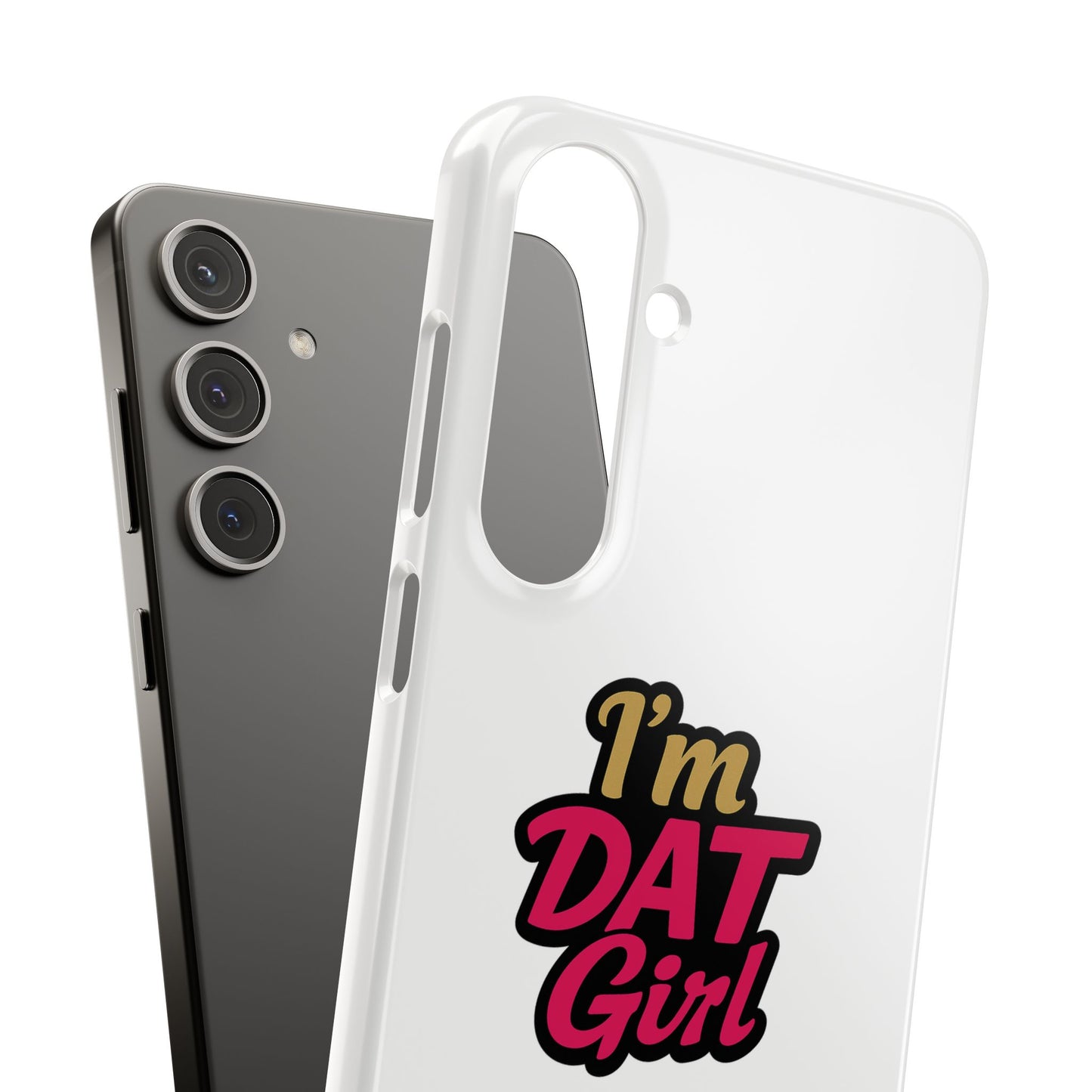 I'm DAT Girl Phone Case — Bold Pink & Gold Snap Case