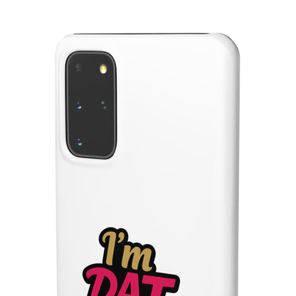 I'm DAT Girl Phone Case — Bold Pink & Gold Snap Case