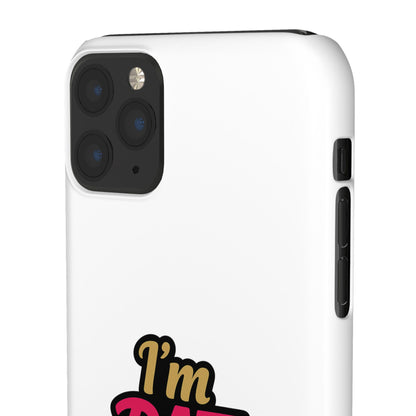 I'm DAT Girl Phone Case — Bold Pink & Gold Snap Case