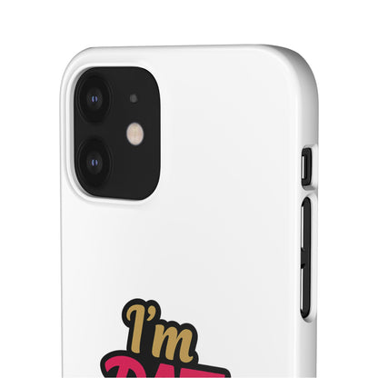 I'm DAT Girl Phone Case — Bold Pink & Gold Snap Case
