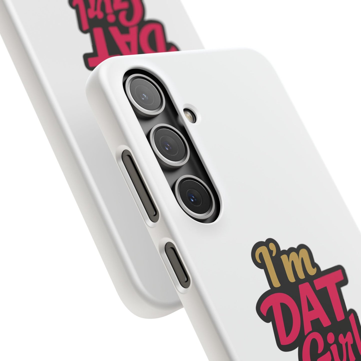 I'm DAT Girl Phone Case — Bold Pink & Gold Snap Case