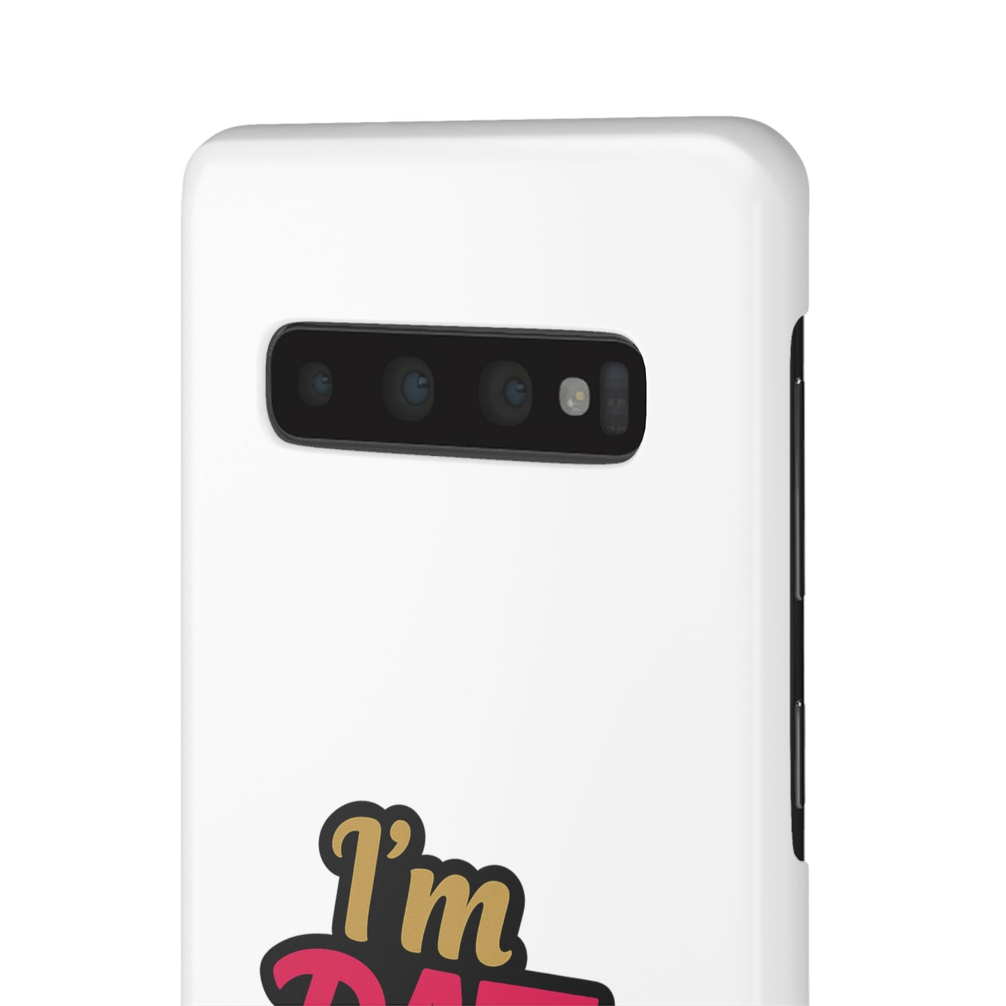 I'm DAT Girl Phone Case — Bold Pink & Gold Snap Case