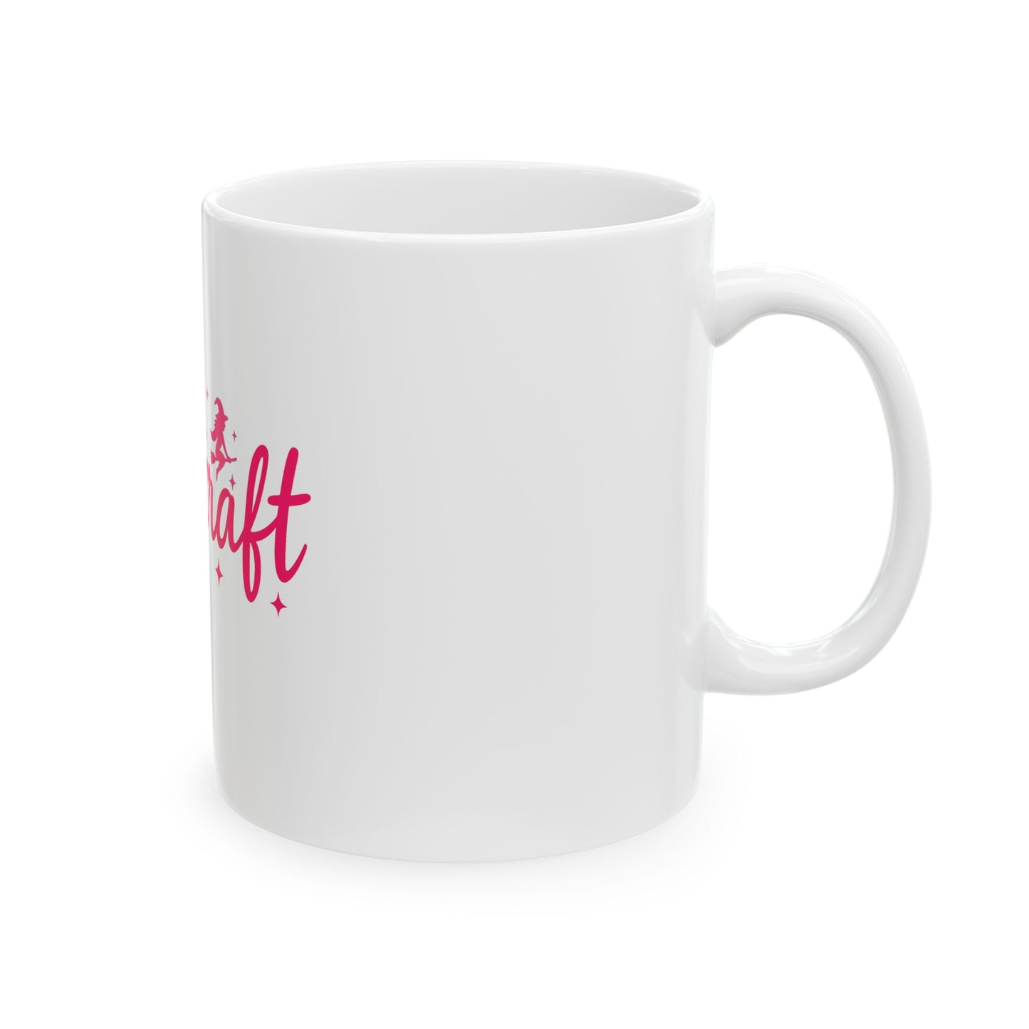 Bitchcraft Ceramic Mug — Pink Witchy Script Coffee Cup (11oz & 15oz)