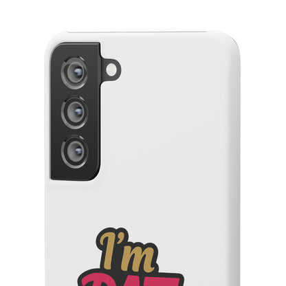 I'm DAT Girl Phone Case — Bold Pink & Gold Snap Case