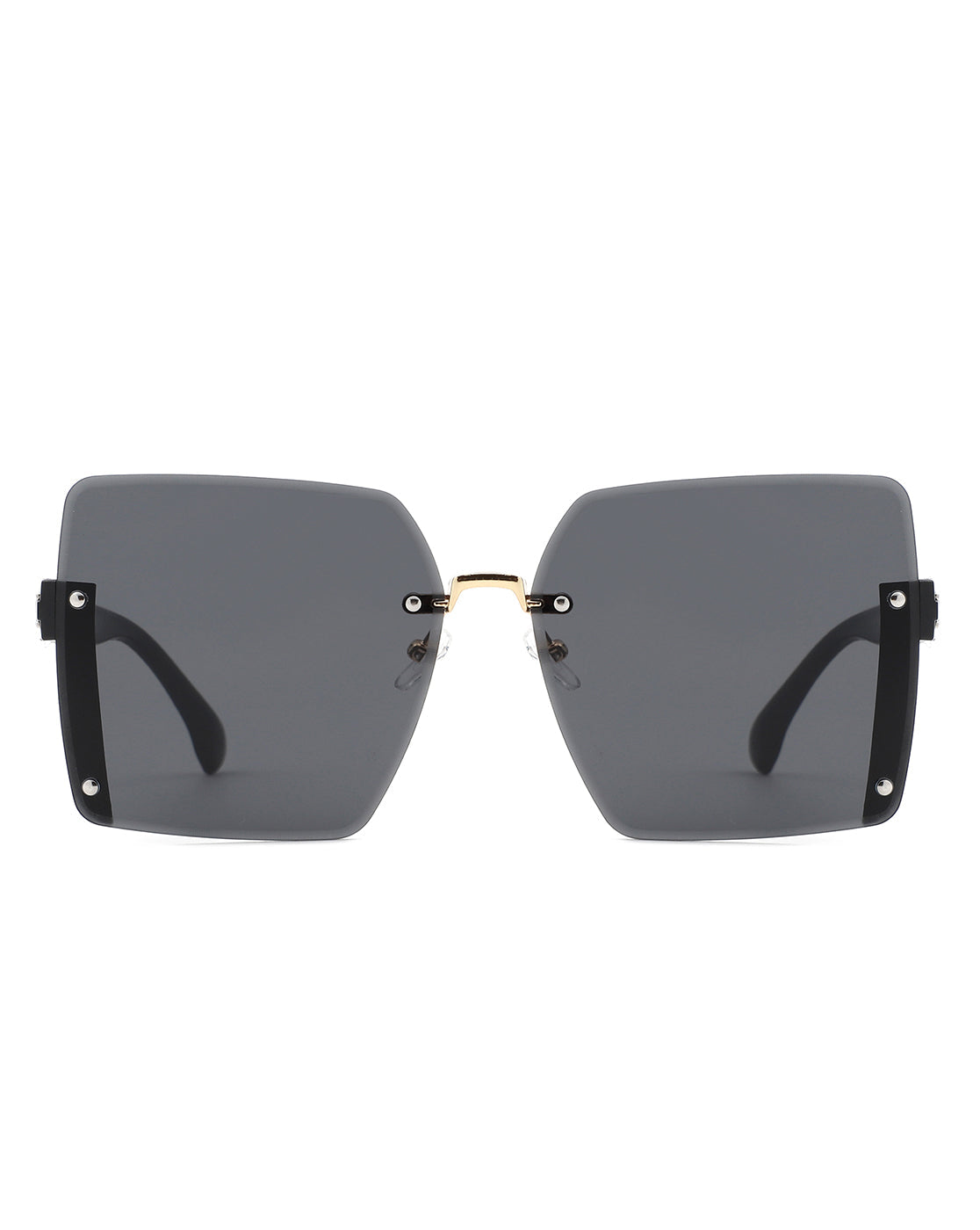 Nysera - Rimless Fashion Square Flat Top Sunglasses-1