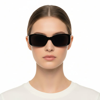 Fantasie - Rectangular Narrow Retro Tinted Fashion Square Sunglasses-3