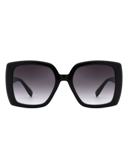 Thorne - Women's Oversized Flat Top Square Fashion Sunglasses-1