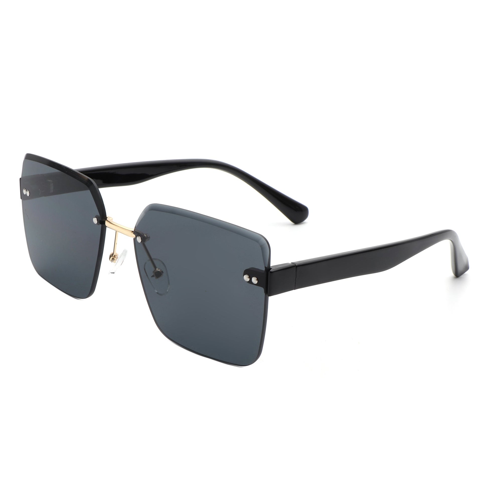 Orbit - Women's Rimless Tinted Square Fashion Sunglasses-2