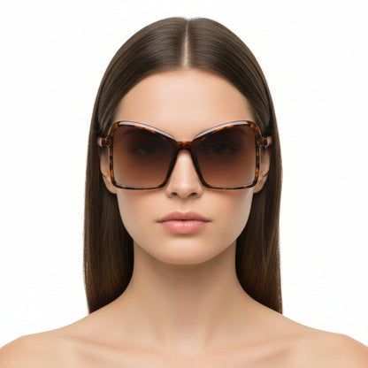 Novo - Oversized Square Fashion Cat Eye Women's Sunglass-4