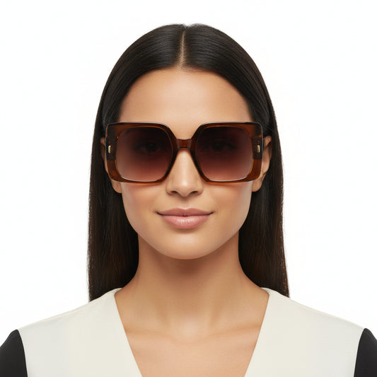 Snap - Chic Square Flat Top Fashion Sunglasses for Women-3