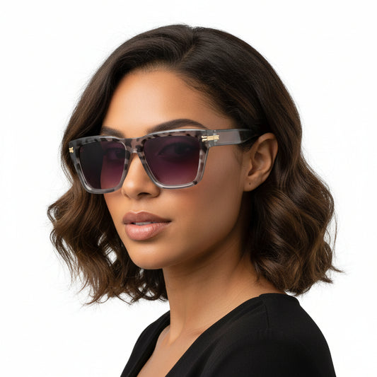 Kaflil - Chic Tinted Square Women's Fashion Sunglasses-4