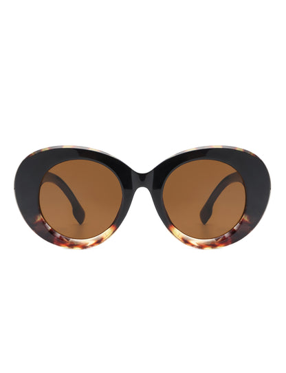 Optic - Round Oval Oversized Women's Fashion Sunglasses-4