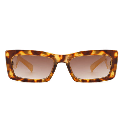 Horizonx - Retro Rectangle Narrow Fashion Slim Vintage Square Sunglasses-1