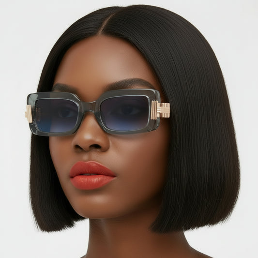 Sylphine - Oversize Sporty Square Chunky Shield Sunglasses-1