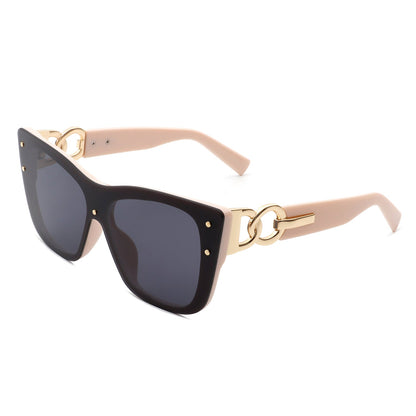 Windborn - Women Retro Square Tinted Cat Eye Fashion Sunglasses-5