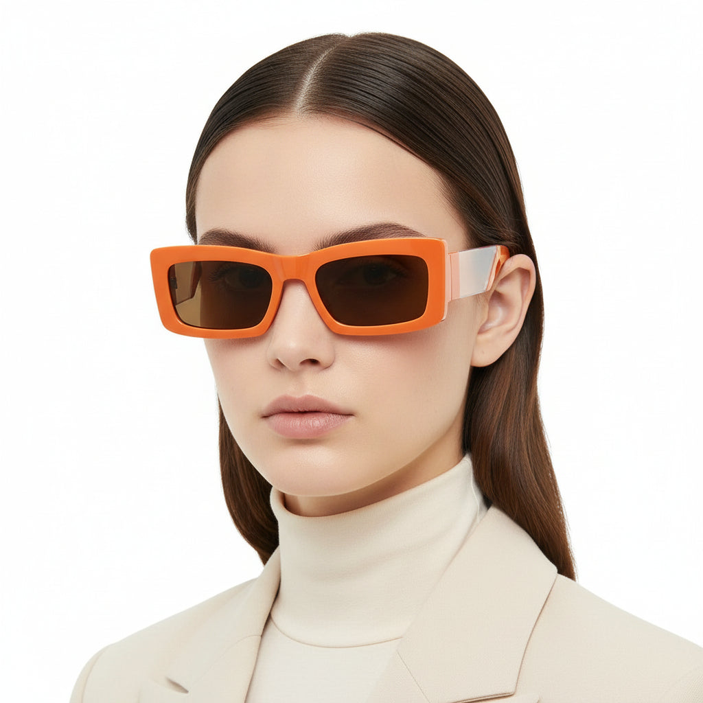 Horizonx - Retro Rectangle Narrow Fashion Slim Vintage Square Sunglasses-6