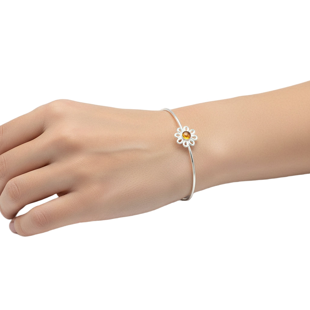 Designer Flower Bangle Bracelet DGB1021-0